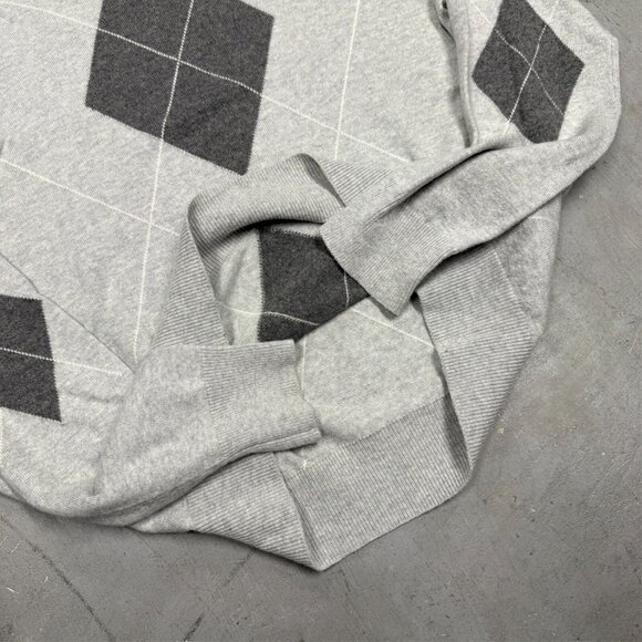 Lincs DC & Co Cotton Wool Blend Knit Sweater Crewneck Diamond Pullover Small - Picture 6 of 7